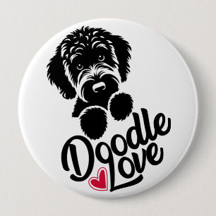 Doodle Dog Liebe Button