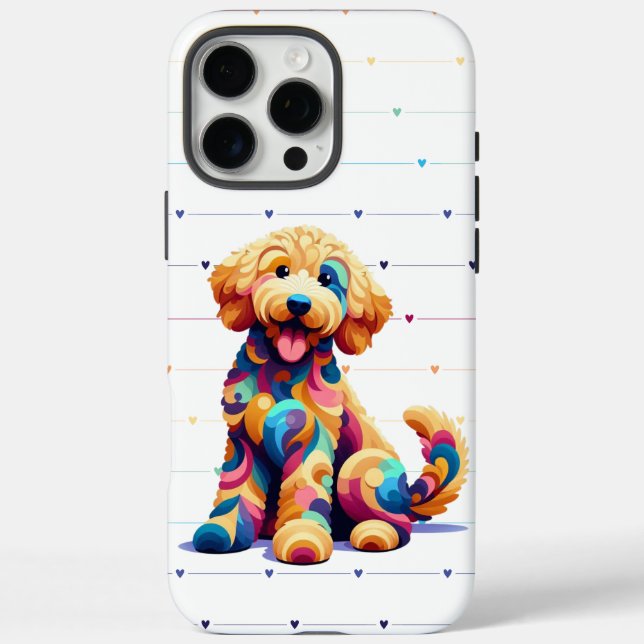 Doodle Dog Liebe iPhone Case (Rückseite)