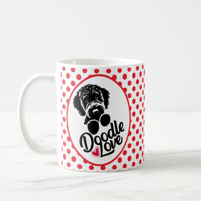 Doodle Dog Liebe Kaffeetasse (Links)