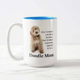 Doodle Dog Mama Zweifarbige Tasse