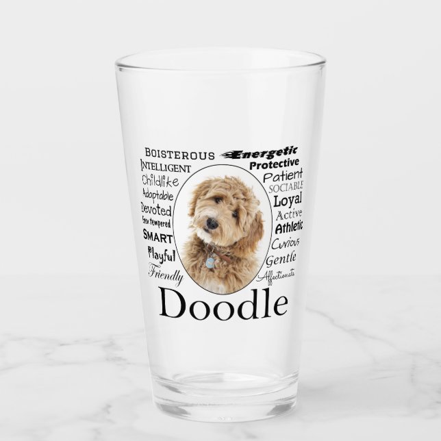 Doodle Dog Tracks Glas (Vorderseite)
