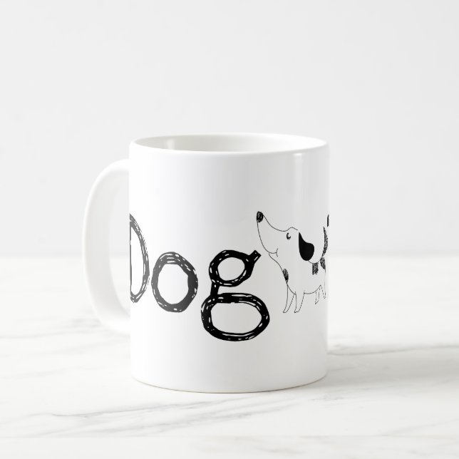 Doodle Dog Vater Kaffeetasse (Vorderseite Links)