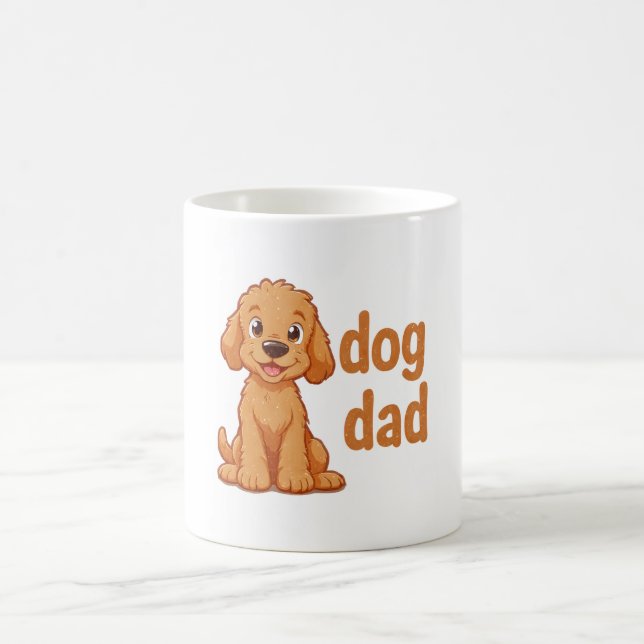 Doodle Dog Vater Tasse mit Niedlichem Hund (Mittel)