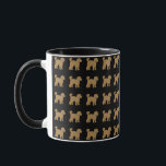Doodle Dog Vathers Day Tasse<br><div class="desc">Tan Doodle Hunde Parade um diese Tasse schwarzen Hintergrund. Großartiges Geschenk für Vater,  Vater,  Großvater,  Sohn oder alle Doodle Besitzer,  einschließlich Labradoodles,  Goldendoodles und andere.</div>