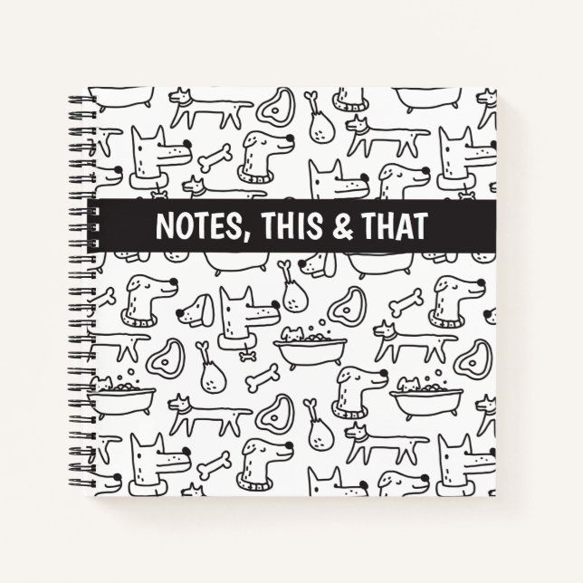 Doodle Dogs Spiral Notebook Notizbuch (Vorderseite)