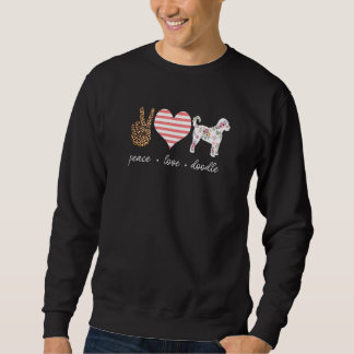 Doodle Doodle Mama Leopard Peace Liebe Doodle Dood Sweatshirt