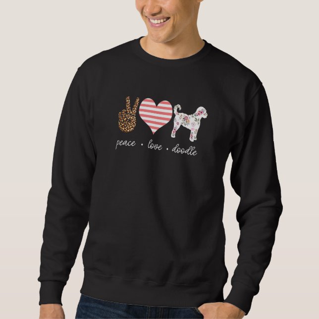 Doodle Doodle Mama Leopard Peace Liebe Doodle Dood Sweatshirt (Vorderseite)