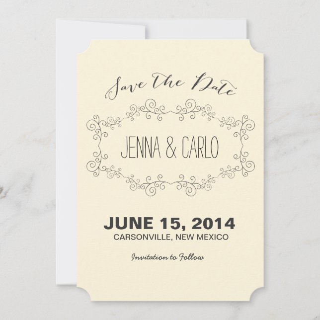 doodle drehen Save the Date (Vorderseite)