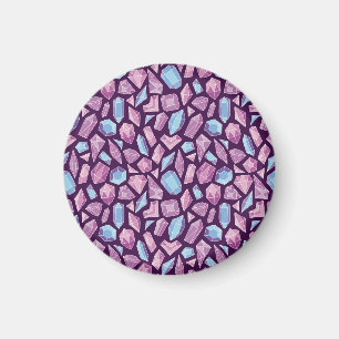 Doodle Edelsteine, Vintage nahtlos Hintergrund. Magnet