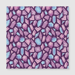 Doodle Edelsteine, Vintage nahtlos Hintergrund. Magnetkarte