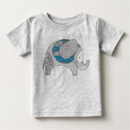 Doodle Elephant. Baby Strampelanzug. T-shirt