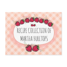 Doodle Erdbeeren personalisierte Rezeptkarte