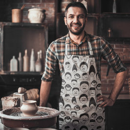 Doodle Faces Schürze