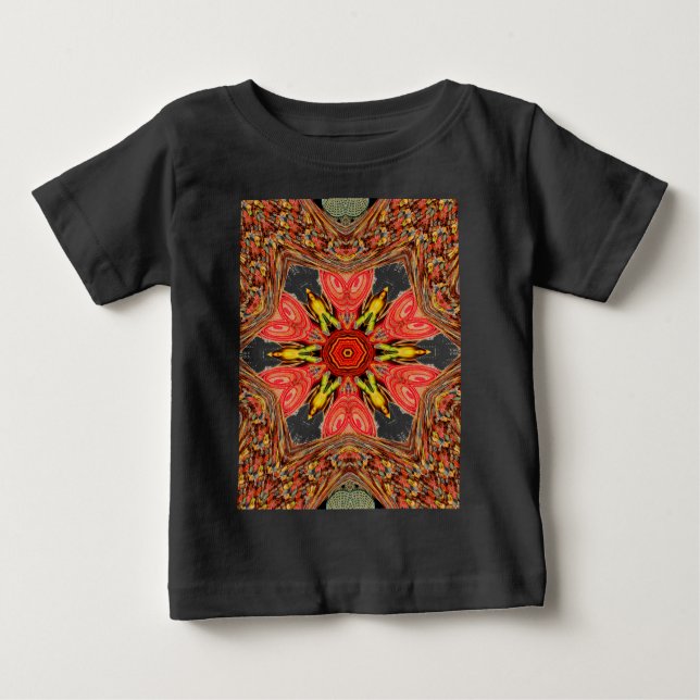 Doodle floral Art Print Baby T-shirt (Vorderseite)
