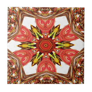 Doodle floral Art Print Fliese