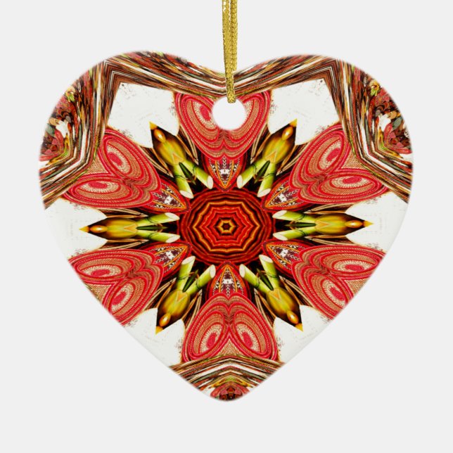 Doodle floral Art Print Keramikornament (Vorne)