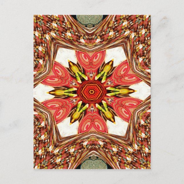 Doodle floral Art Print Postkarte (Vorderseite)