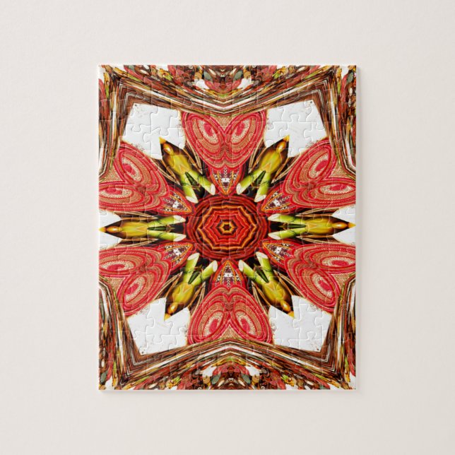 Doodle floral Art Print Puzzle (Vertikal)