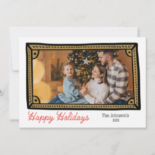 Doodle Foto Frame Foto Urlaubskarte Feiertagskarte