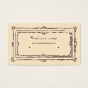 Doodle Frame braune Creme Beige Ohrring Holder