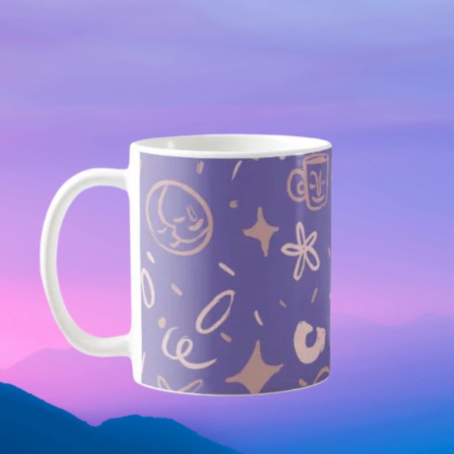 Doodle Freude Kaffeetasse (Von Creator hochgeladen)