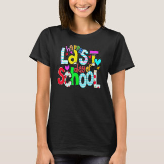 Doodle Froher Letzter Schultag Lehrer Kinder Stud T-Shirt