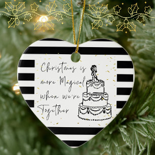 Doodle fröhlich und verheiratet keramik ornament
