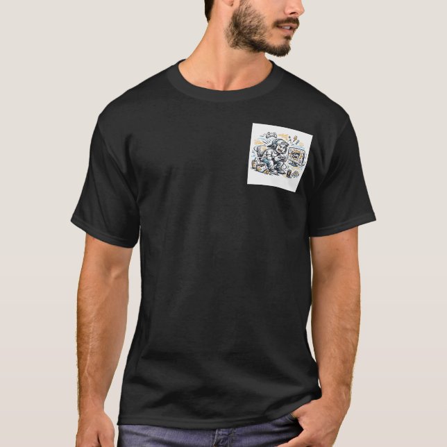 Doodle Gamer Action T-Shirt (Vorderseite)