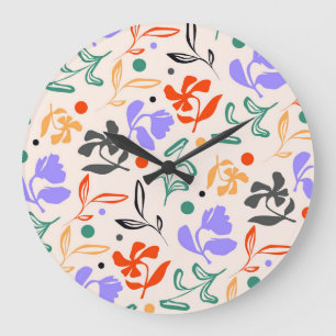 Doodle Garden Große Wanduhr