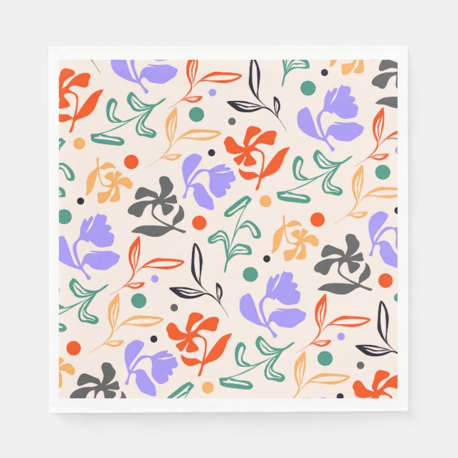 Doodle Garden Serviette (Vorderseite)