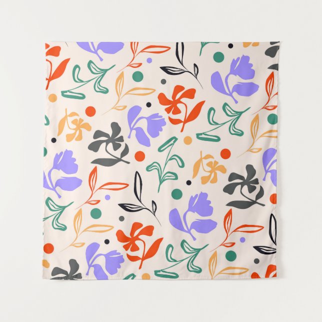 Doodle Garden Wandteppich (Vorderseite)