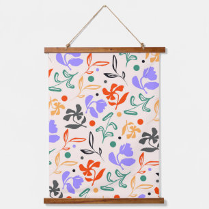 Doodle Garden Wandteppich Mit Holzrahmen