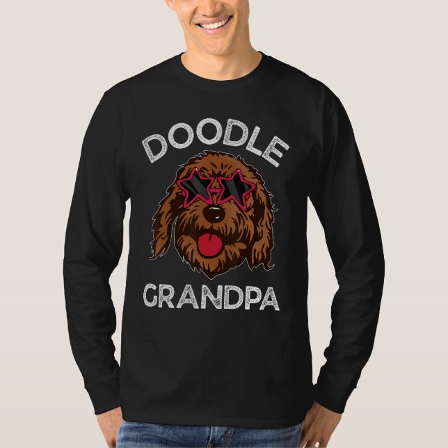 Doodle Grandpa Labradoodle Dog   Father s Day T-Shirt (Vorderseite)