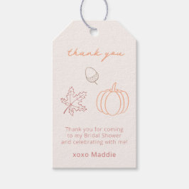 Doodle Herbstlaubs Brautparty Bevorzugung Tags Geschenkanhänger