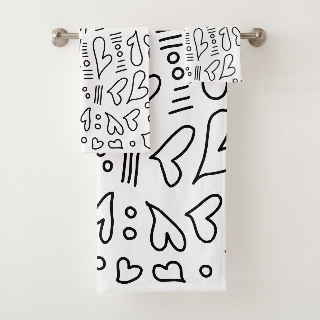 Doodle herzen 35 badhandtuch set (Insitu)