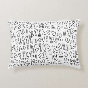 Doodle herzen 35 dekokissen