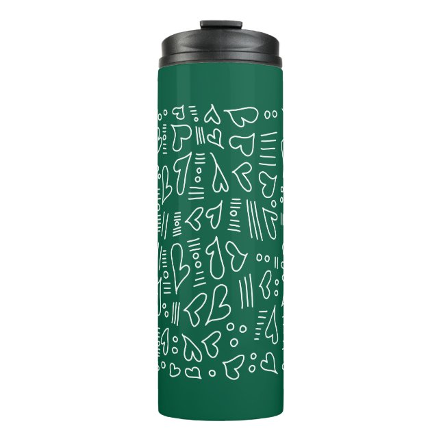 Doodle herzen 35 thermosbecher (Vorderseite)