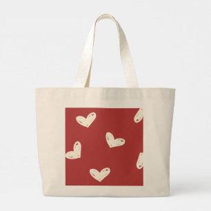 Doodle herzen Tote Bag Jumbo Stoffbeutel