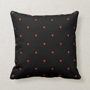 Doodle Herzmuster Red Black Custom Niedlich Hübsc Kissen