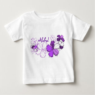 Doodle Hibiskus Hawaiian Aloha Baby T-shirt