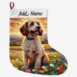 Doodle Hund Großer Weihnachtsstrumpf