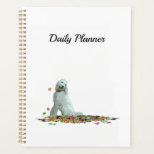 Doodle Hund in Blätter Tagesplaner