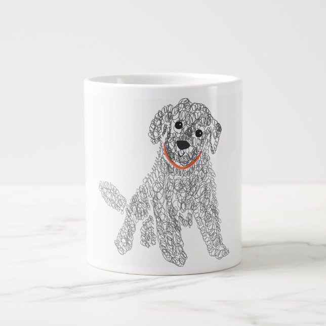 Doodle, Hund, Labradoodle, Goldendoodle, Hund-Mama Jumbo-Tasse (Vorderseite)