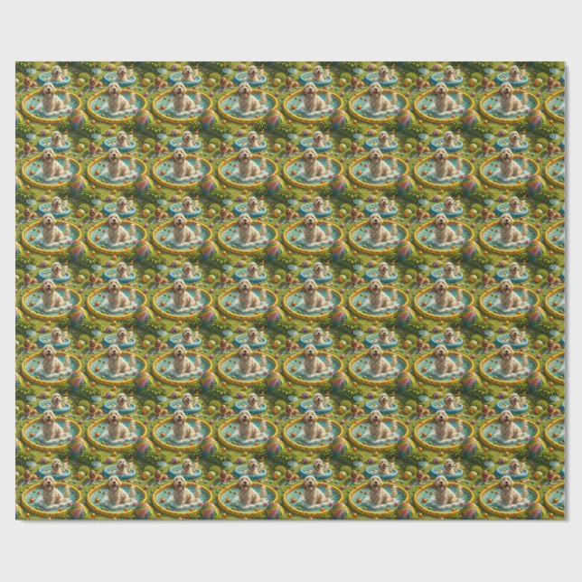 Doodle-Hund-Sommer-Geschenkpapier Geschenkpapier (Flach)