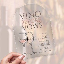 Doodle-Illustration Vino Before Vows Brautparty