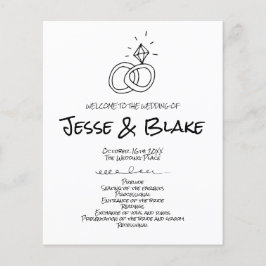 Doodle Illustrationen Hochzeiten in Schwarz und We