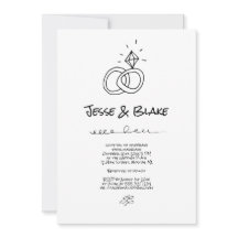 Doodle Illustrationen Hochzeiten in Schwarz und We