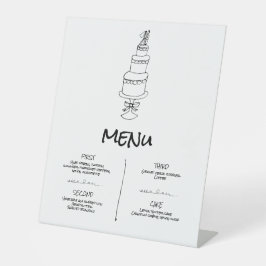 Doodle Illustrationen Hochzeiten in Schwarz und We Sockelschild