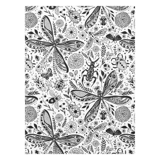 Doodle-Käfer auf dunkelblau Tischdecke (Vorderseite)