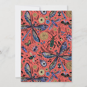 Doodle-Käfer auf Korallenrot